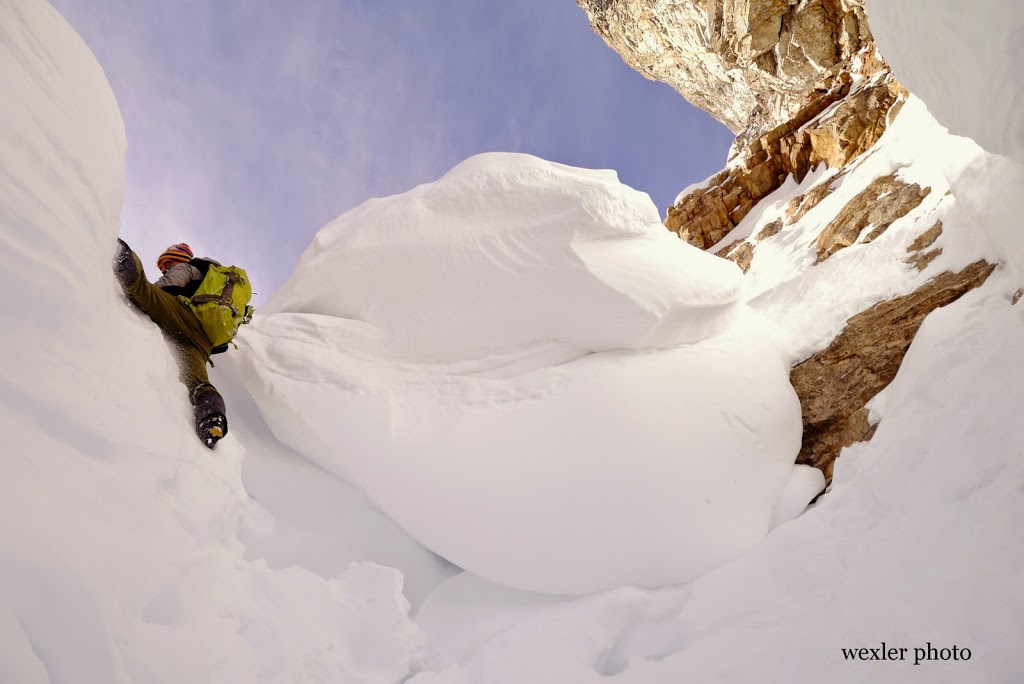 Skiing the Boom Lake Kindergarten Couloir