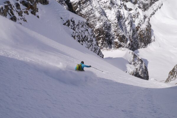 mount bell couloir canadian rockies backcountry skiing andrew wexler