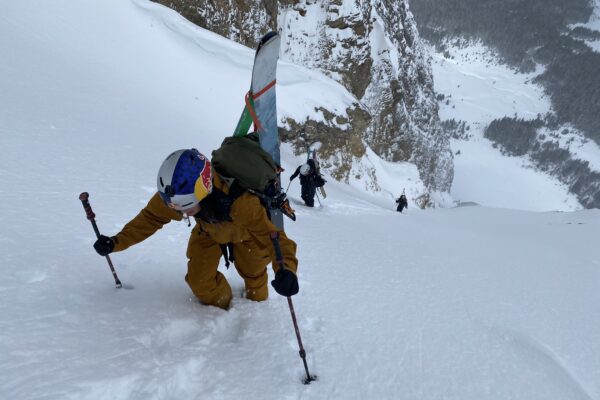 Tatum Monod Film shoot bootpacking Chester coulior global alpine