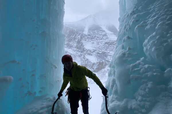 ice climbing louise falls guiding
